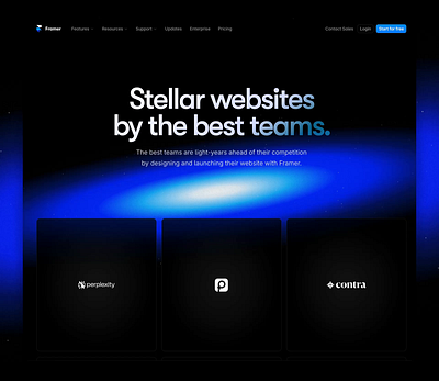 Framer Customers Page customers framer logos space universe webdesign website