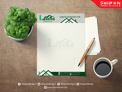 Letterhead Design brand identity branding design download free freebie freelance graphic design letterhead letterhead design logo motion graphics shipon design shipondesign