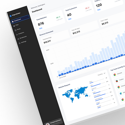 Web builder dashboard