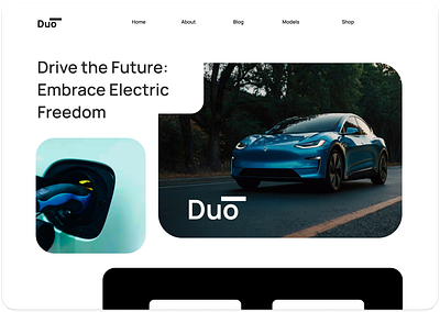 Duo-Electric Car Web UI Design branding car ui figma logo ui uiux webpage