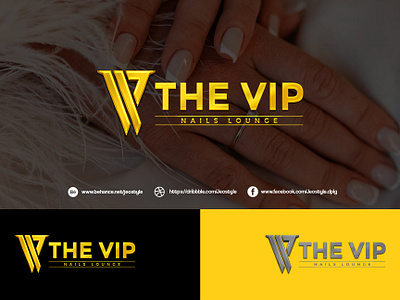 The VIP Nails Lounge business logo nails