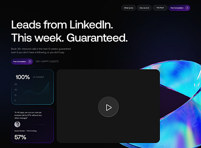 Agency Landing Page Ai 3d abstract ai branding dark theme figma framer graphic design midjourney saas ui webflow website