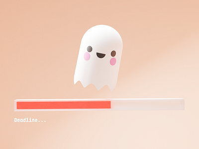 Cute deadline 3d animation ui