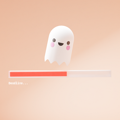 Cute deadline 3d animation ui