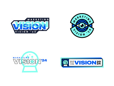 Marketing Vision '24 alternates 2024 branding crystal ball exploration eye future logo vision