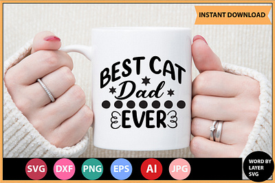 Best Cat Dad Ever 3d animation branding graphic design logo motion graphics ui