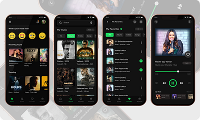 Music app mobile app music app music ui songs app spotify redesign