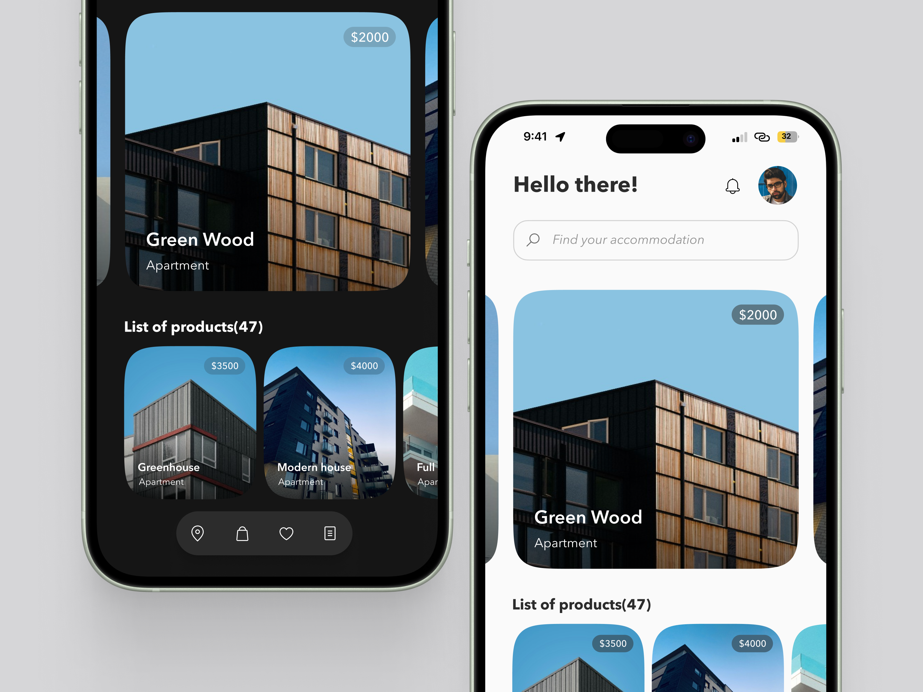 Real Estate Mobile App Design dark design home light modern professional ui uiux design