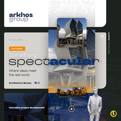 Let's make something spectacular architecture branding design graphic design projects typography ui web design