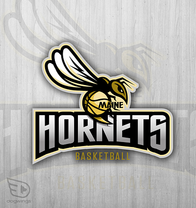 Logo concepts - hoops basketball chipdavid dogwings graphic design hoops hornets illustration logo sting vector