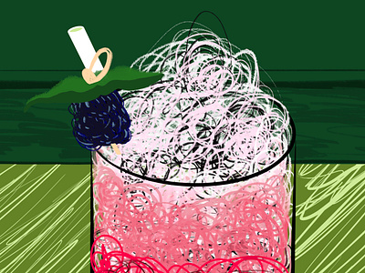 Blackberry Sage Smash abstract beverages cocktail cocktails color drinks glassware illustration procreate texture