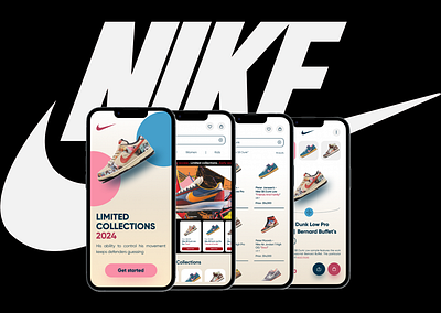 Nike Shopping App UI app design e commerce figma graphic design interactive mobile mobile app nike nike shoes product design shopping app ui uiux