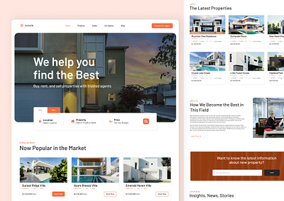 Serenity - Real Estate Website house property real estate ui villa website