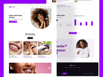 Dentistry Web Design app dentist design figma teeth ui uiux ux