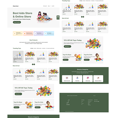 Online Kids Toys Shopping Store branding figma prototyping ui user experience user interface ux website website design