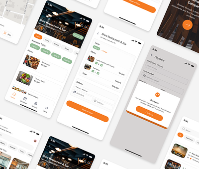 DineHub - Restaurant Finder Mobile UI animation mobile ui motion graphics ui ux design