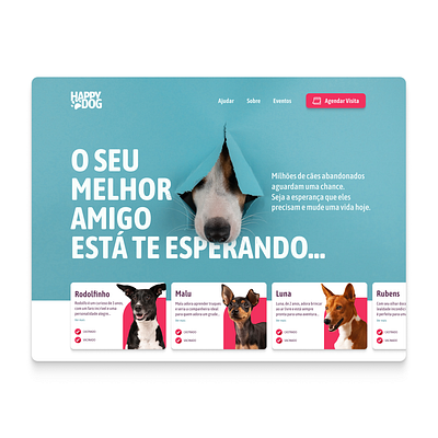 Pet Adoption Website adoption branding design hero landing page pet product section site ui web