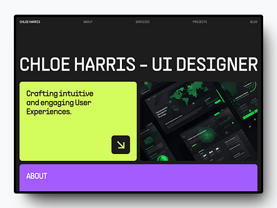 Chloe - UI Designer Portfolio branding design graphic design landing page portfolio ui ui designer web design website