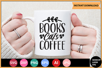 Books Cats Coffee 3d animation branding graphic design logo motion graphics ui