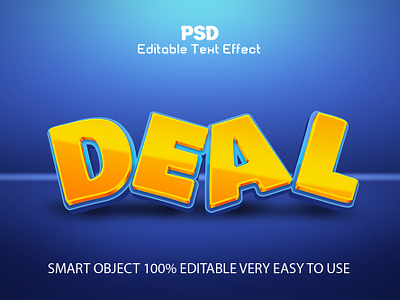 Deal 3D Editable Text Effect Style action brash deal deal 3d text effect effect photoshop effect psd text effect text text style typo yellow text