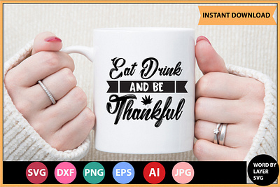 Eat Drink And Be Thankful 3d animation branding graphic design logo motion graphics ui