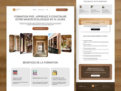 Eco-Friendly Home Building Course Landing Page app branding design landing page minimal ui webdesign