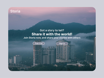 Website Hero design with Figma - Story sharing website figma hero story ui web design