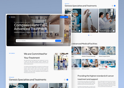 Genesis - Healthcare Landing Page cancer treatment healthcare hospital landing page medical ui website