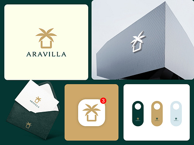 Hotel & Resort Logo Concept branding home logo hotel logo house logo icon logo logo design logo designer logotype luxurious luxury logo minimalist modern logo monogram palm logo real estate resort logo simple logo villa logo