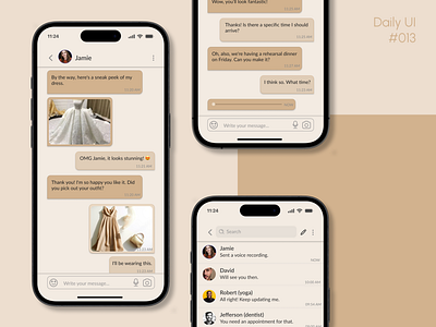 Daily UI 013- Direct message interface animation app daily dailyui design figma motion ui uiux