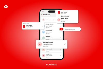 Money Transfer for Santa MX add app bank banking button contact finance fintech ios list money new profile slide transfer
