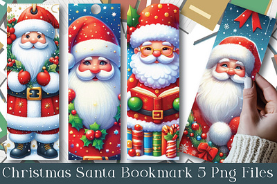 Christmas Santa Bookmark png bookmark