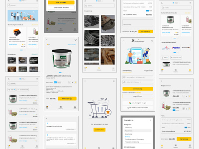 Building materials store building materials delivery building materials shop building materials store delivery delivery app minimal design minimal ui store app ui uiux uiux design uiux designer ux yellow