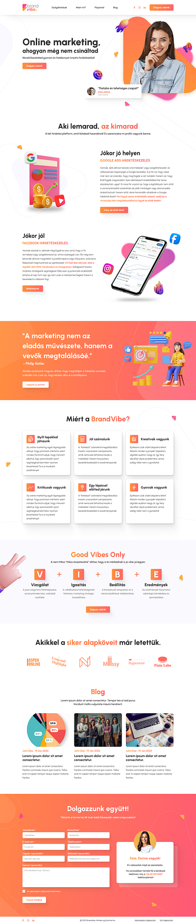 Brandvibe - Online Marketing Business branding design graphic design product design ui ux web design