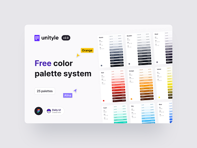 Color palette system - Unityle color colour community daily design design system figma free palette system ui ui kit unityle unityle.com ux