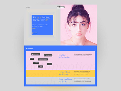 Skincare Ai Product Landing ai branding minimal skincare softcolors ui web webdesign