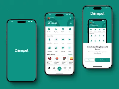 Dompet - Wallet App banking app figma finance app finance design mobile banking mobile design ui ui design user interface ux wallet app