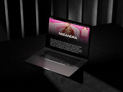 NeéAndra Website artist dancer graphic design model portfolio web design web dev wesite design