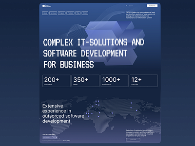 Landing for software business development design ui ux web design