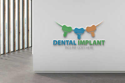 Dental Implant Logo branding dental implant logo graphic design logo motion graphics