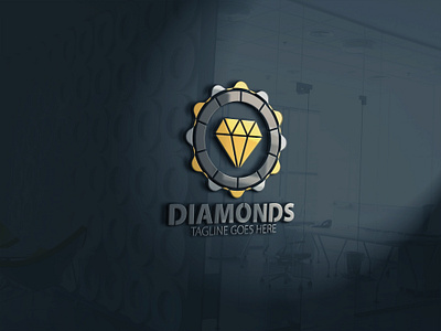Diamond Logo 3d branding diamond logo graphic design logo motion graphics