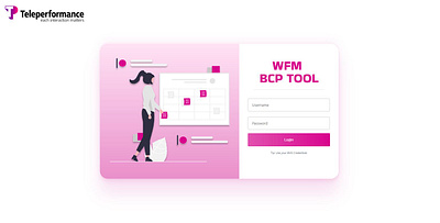 WFM BCP Tool (Two) app branding design figma illustration login ui user interface web design