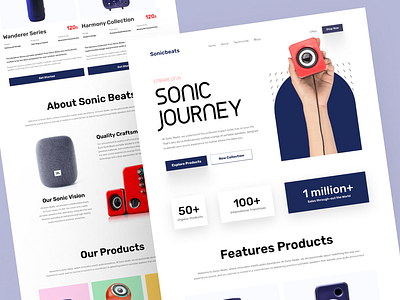 Bluetooth Speakers Website bluetooth bluetooth speakers landing page product design sound system speaker uiux web design website wireless speaker