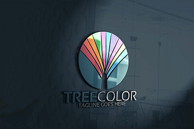 Tree Color Logo branding graphic design logo motion graphics tree color logo