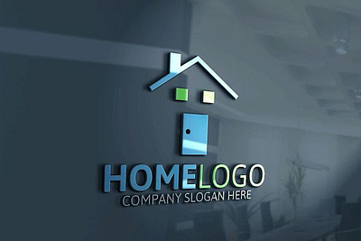 Home Logo 3d branding graphic design logo