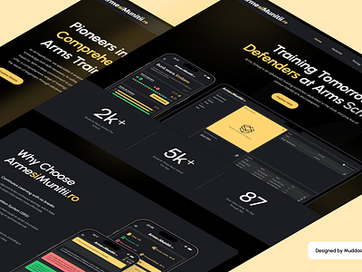ArmesiMunitii Arm Training App UI UX Designed by Muddassar MD arm landing page arms training ui ux dark landing page dark landing ui ux dark theme dark theme ui ux dark ui ux dark ui ux design landing page ui ux landing page ui ux design landing ui ux mobile presentation ui ux muddassar md muddassar ui ux