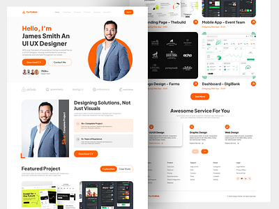 Portfolio Landing Page Design about dekstop home page landing page modern design personal branding personal portfolio personal portfolio website personal project personal website portfolio portfolio landing page portfolio website product design project resume service template uiux design website