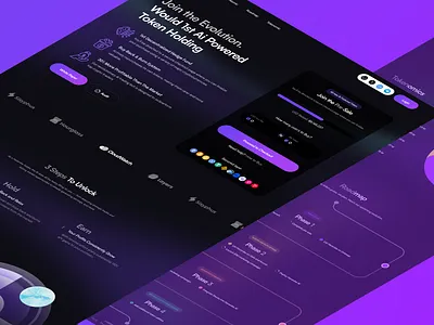 Tokenai landing page UI UX design by Muddassar MD dark landing dark theme dark theme ui ux design landing page design landing page ui ux muddassar md muddassar ui ux nft landing page ui ux tokens landing page ui ux design ui ux designer web ui ux design website ui ux design