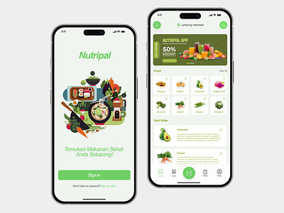 Nutripal - Mobile App UI mobile design ui mobile user interface