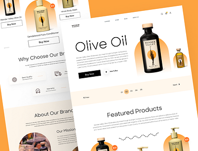 Olive Oil Shopify Store Design cooking oil landing page oil olive oil organic oil pain relief oil shopify store design uiux web design website